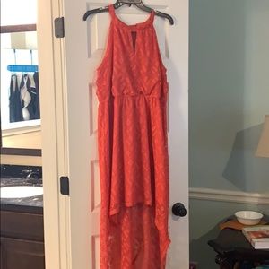 Cute coral low high dress